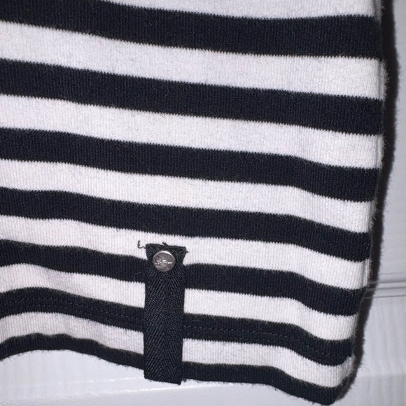 L-RL Lauren Active Ralph Lauren Mesh &Stripe Top XL made in Jordan - Picture 4 of 4